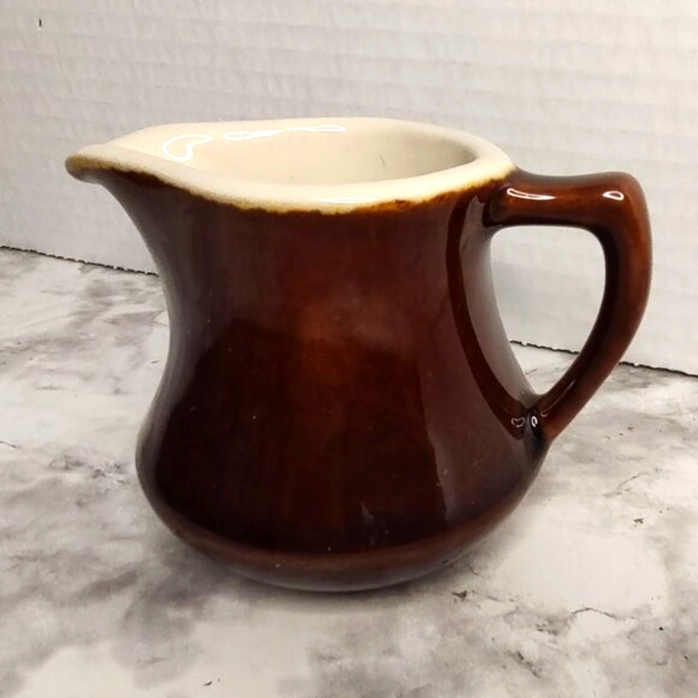 Vtg Burden Brown Small Ceramic Individual Creamer Restaurant ware
